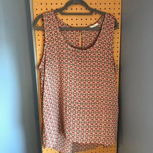 Pleione tank top with pleated back